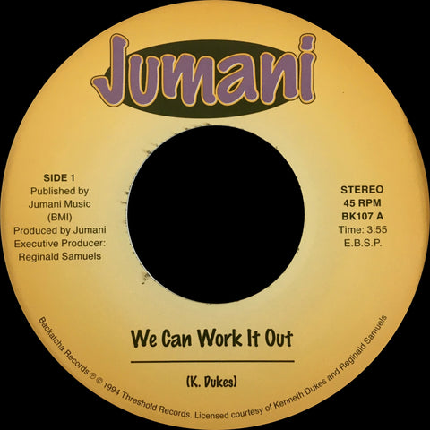 Jumani - We Can Work It Out / Give Me Your Love - Vinyl Record