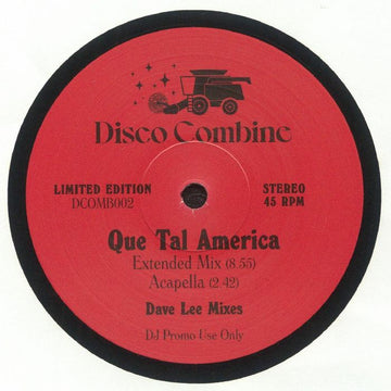 Disco Combine 002 - Que Tal America (Dave Lee mixes) Vinly Record