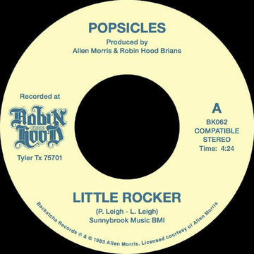 Popsicles - Little Rocker - Artists Popsicles Style Cosmic Disco, Space Disco Release Date 26 Apr 2024 Cat No. BK 062 7 Format 7