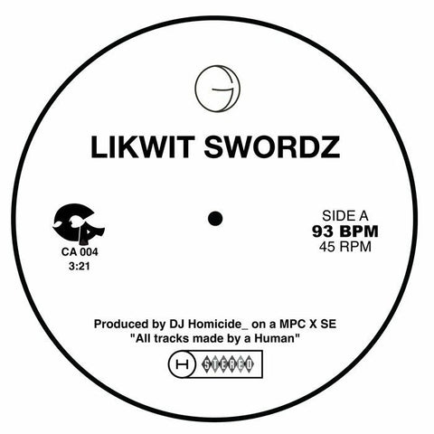 DJ HOMICIDE - Tracks Made By Humans 1 - Vinyl Record