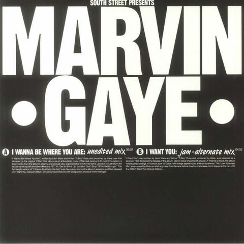 Marvin Gaye - I Wanna Be Where You Are - Artists Marvin Gaye Genre Soul, Disco, Reissue Release Date 5 May 2023 Cat No. SOUTH010 Format 12" Vinyl - South Street - Vinyl Record