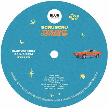 Scruscru - Twilight Voyage EP - Artists Scruscru Style Disco House, Latin Disco, Nu-Disco Release Date 5 Apr 2024 Cat No. BLURWAX 004 Format 12
