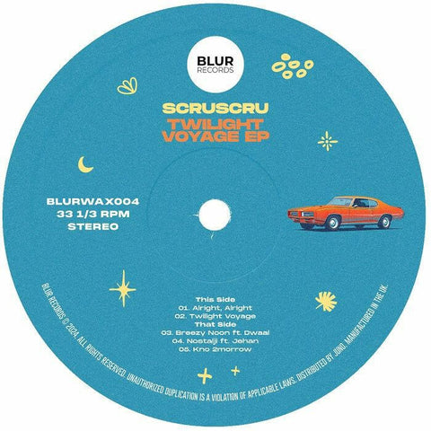 Scruscru - Twilight Voyage EP - Artists Scruscru Style Disco House, Latin Disco, Nu-Disco Release Date 5 Apr 2024 Cat No. BLURWAX 004 Format 12" Vinyl - Blur - Blur - Blur - Blur - Vinyl Record