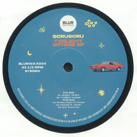 Scruscru - Twilight Voyage EP - Scruscru - Twilight Voyage EP - Artists Scruscru Style Disco House, Latin Disco, Nu-Disco Release Date 5 Apr 2024 Cat No. BLURWAX 004 Format 12" Vinyl - Blur - Blur - Blur - Scruscru - Twilight Voyage EP - Blur - Blur - Vinyl Record