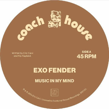 Exo Fender - Music In My Mind (feat Justin Van Der Volgen Edit) - Artists Exo Fender Style Nu-Disco Release Date 12 Apr 2024 Cat No. ERC 153 Format 12