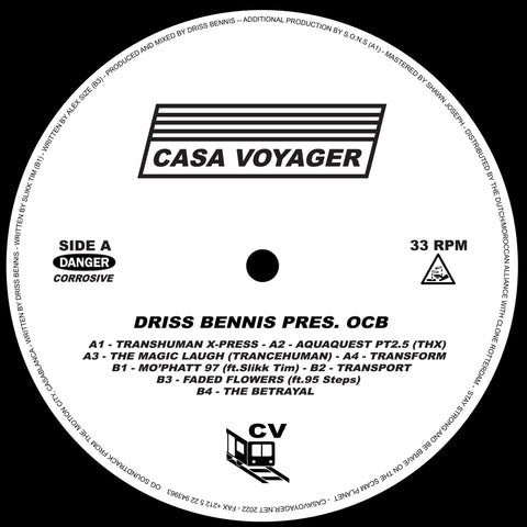 OCB - Transhuman X-Press - Artists OCB Genre Electro Release Date 5 Jan 2023 Cat No. CSV09 Format 12" Vinyl - Casa Voyager - Casa Voyager - Casa Voyager - Casa Voyager - Vinyl Record