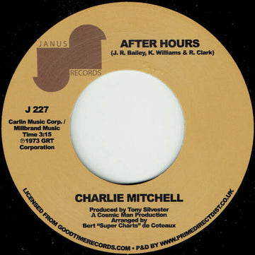 Charlie Mitchell - After Hours / Love Don't Come Easy - Artists Charlie Mitchell Genre Northern Soul Release Date 1 Jan 2022 Cat No. J227 Format 7