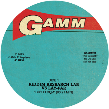 Riddim Research Lab vs Lay-Far & Ant To Be - Cry Fi Dem Vinly Record