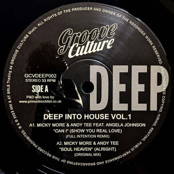 Various - Deep Into House Vol 1 - Artists Various Genre Deep House Release Date 1 Jan 2023 Cat No. GCVDEEP002 Format 12