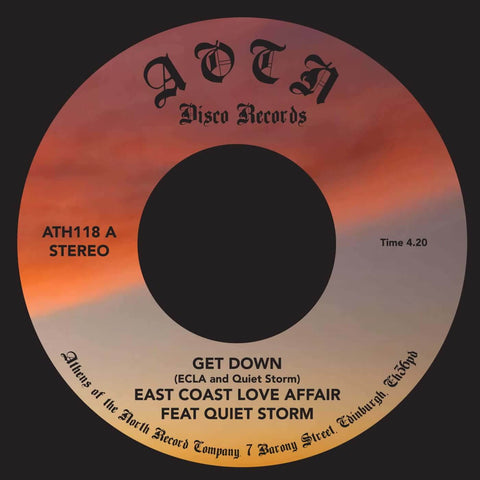 East Coast Love Affair - Get Down - Artists East Coast Love Affair Genre Disco, Boogie, Beatdown Release Date 27 Jan 2023 Cat No. ATH118 Format 7" Vinyl - Athens of the North - Athens of the North - Athens of the North - Athens of the North - Vinyl Record