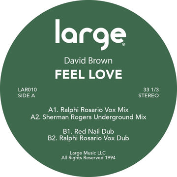 David Brown - Feel Love Vinly Record