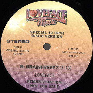Loveface - De-mixes Vol 5 - Artists Loveface Genre House, Nu Disco Release Date 4 February 2022 Cat No. LFM005 Format 12