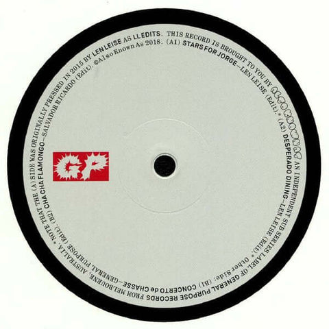 Len Leise - Also Known As Edits - Artists Len Leise Genre House, Dub, Balearic Release Date 1 Jan 2018 Cat No. GP-AKA-001 Format 12" Vinyl - General Purpose - Vinyl Record