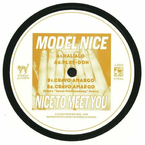 Model Nice - Nice To Meet You - Artists Model Nice Genre House, Electro Release Date 1 Jan 2018 Cat No. ETR004 Format 12" Vinyl - Easytiiger - Easytiiger - Easytiiger - Easytiiger - Vinyl Record