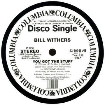 Bill Withers - You Got The Stuff - Artists Bill Withers Genre Funk, Soul, Reissue Release Date 1 Dec 2023 Cat No. 23-10948AB Format 12