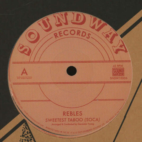 Rebles - Sweetest Taboo (Soca) - Artists Rebles Genre Soca, Disco, Reissue Release Date 1 Jan 2019 Cat No. SNDW12036 Format 12" Vinyl - Soundway Records - Soundway Records - Soundway Records - Soundway Records - Vinyl Record