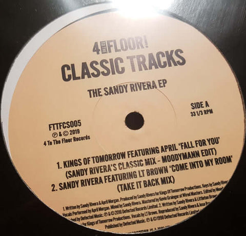 Various - The Sandy Rivera EP (Moodymann Edit) - Artists Various Style Deep House Release Date 5 Apr 2024 Cat No. FTTFCS005 Format 12" Vinyl - 4 To The Floor - 4 To The Floor - 4 To The Floor - 4 To The Floor - Vinyl Record