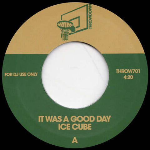 Ice Cube - It Was A Good Day / You Can Do It - Artists Ice Cube Genre Hip-Hop, Reissue Release Date 1 Jan 2020 Cat No. THROW701 Format 7" Vinyl - Throwdown - Throwdown - Throwdown - Throwdown - Vinyl Record
