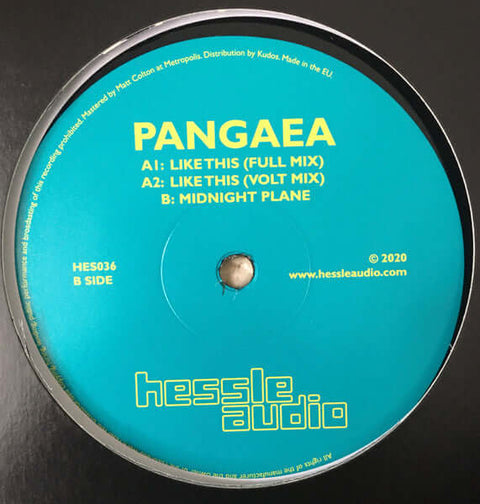 Pangaea - Like This - Artists Pangaea Genre House Release Date 1 Jan 2020 Cat No. HES036 Format 12" Vinyl - Hessle Audio - Hessle Audio - Hessle Audio - Hessle Audio - Vinyl Record