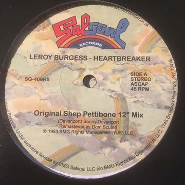Leroy Burgess - Heartbreaker (Inc. Moplen Remix) Vinly Record