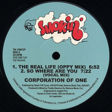 Corporation Of One - The Real Life / So Where Are You - Artists Corporation Of One Genre House, Freestyle Release Date 1 Jan 2020 Cat No. TAI126612P Format 12