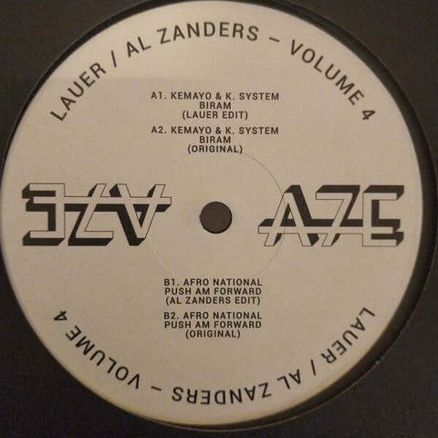 Lauer / Al Zanders - A7Edits Volume 4 - Artists Lauer / Al Zanders Genre Afro, Disco, Edits Release Date 1 Jan 2021 Cat No. A7E004 Format 12" Vinyl - A7 Edits - Vinyl Record
