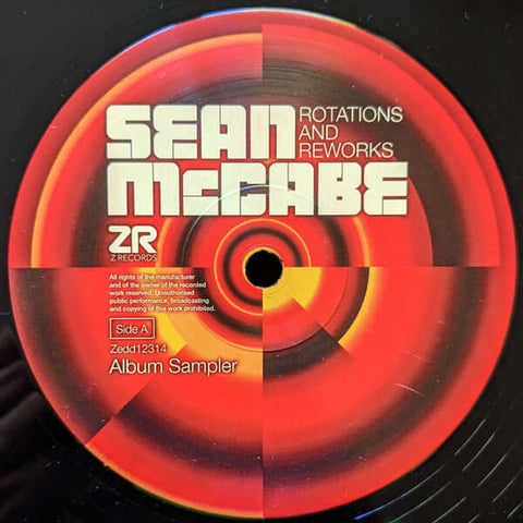 Sean McCabe - Rotations & Reworks Album Sampler - Artists Sean McCabe Genre Deep House Release Date 1 Jan 2021 Cat No. ZEDD12314 Format 12" Vinyl - Z Records - Z Records - Z Records - Z Records - Vinyl Record