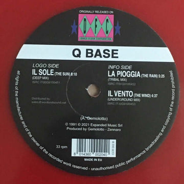 Q Base - Atmosphere EP Vol II - Artists Q Base Genre Italo House, Reissue Release Date 1 Jan 2021 Cat No. CCR-002 Format 12