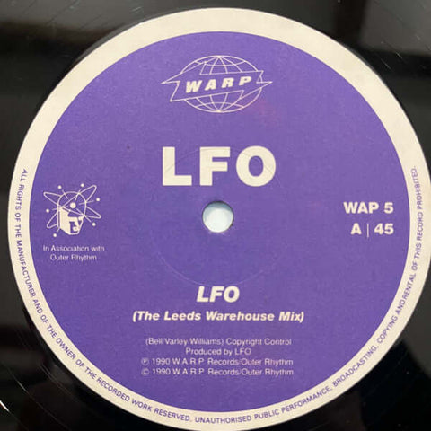 LFO - LFO - Artists LFO Genre Techno, Bleep Release Date 9 Jul 1990 Cat No. WAP 5 Format 12" Vinyl - Purple Sleeve - Warp Records - Warp Records - Warp Records - Warp Records - Vinyl Record
