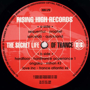Various - The Secret Life Of Trance Artists Various Genre Trance, Techno Release Date 1 Jan 1993 Cat No. RSN LP6 Format 2 x 12