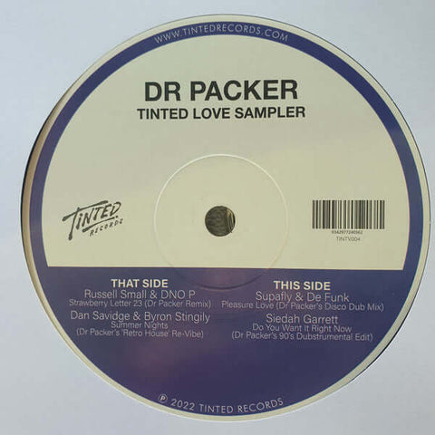 Dr Packer - Tinted Love Sampler Vol 1 - Artists Dr Packer Genre Disco House Release Date 1 Jan 2022 Cat No. TINTV004 Format 12" Vinyl - Tinted Records - Tinted Records - Tinted Records - Tinted Records - Vinyl Record