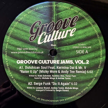 Various - Groove Culture Jams Vol 2 - Artists Various Genre Disco House, Nu-Disco Release Date 11 Nov 2022 Cat No. GCV011 Format 12