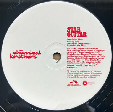 The Chemical Brothers - Star Guitar - Artists The Chemical Brothers Genre House, Big Beat Release Date 15 Jan 2002 Cat No. ASW 38812 Format 12