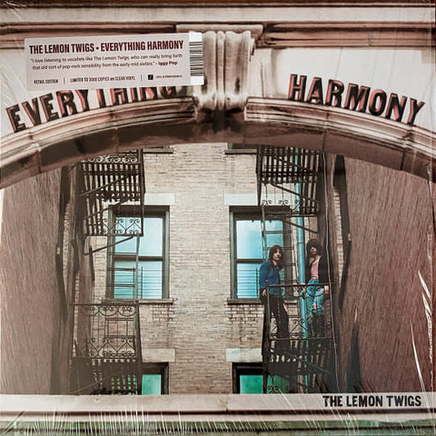 The Lemon Twigs - Everything Harmony (Clear) - The Lemon Twigs - Everything Harmony (Clear) - Artists The Lemon Twigs Genre Soft Rock Release Date 5 May 2023 Cat No. CT358LPC1 Format 12" Clear Vinyl - Captured Tracks - Captured Tracks - Captured Tracks - - Vinyl Record