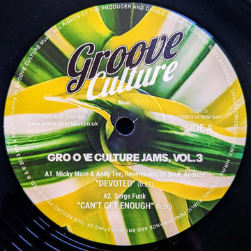 Various - Groove Culture Jams Vol 3 - Artists Various Genre Disco House Release Date 1 Jan 2023 Cat No. GCV015 Format 12