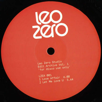 Leo Zero - Edits Vol 1 - Artists Leo Zero Genre Disco, Edits Release Date 20 Oct 2023 Cat No. LZEA001 Format 12