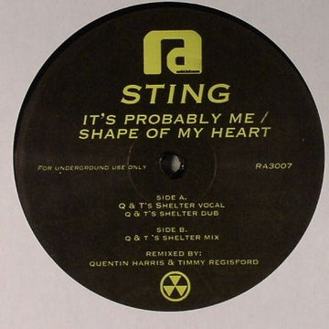 Sting - It's Probably Me / Shape Of My Heart Vinly Record