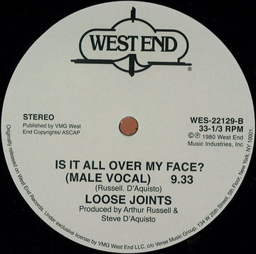 Loose Joints - Is It All Over My Face? Vinly Record