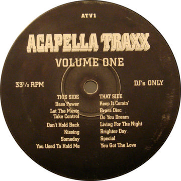 Various - Acapella Traxx Volume One Vinly Record