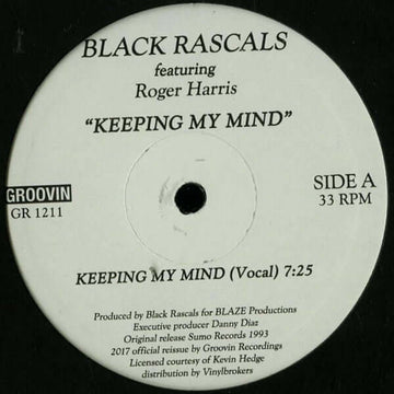 Black Rascals featuring Roger Harris - Keeping My Mind - Artists Black Rascals featuring Roger Harris Style Deep House Release Date 5 Apr 2024 Cat No. GR1211 Format 12