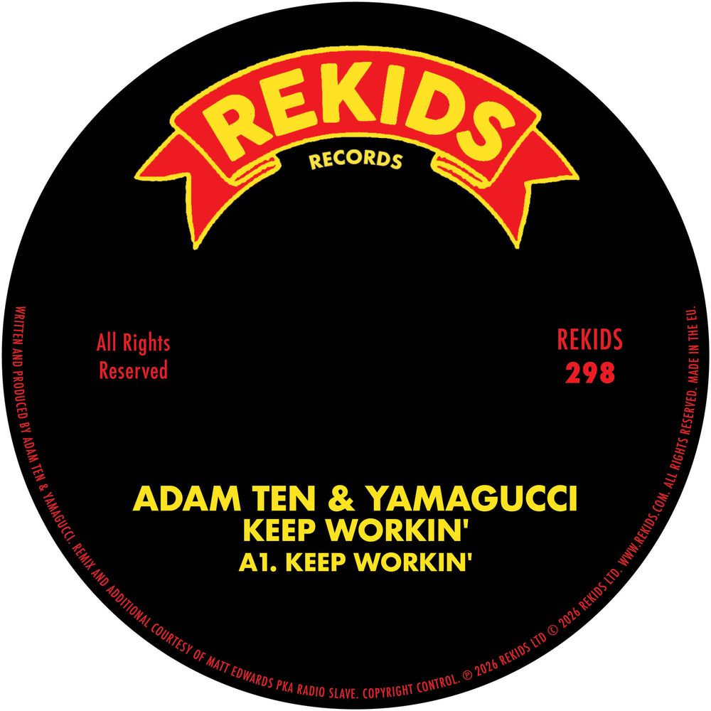 Adam Ten & Yamagucci - Keep Workin' - release artwork