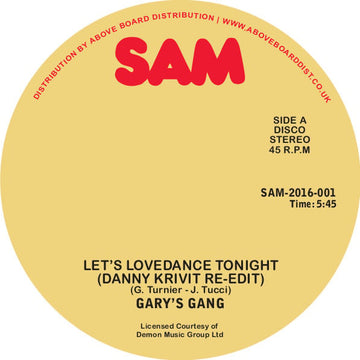 Gary's Gang - Let's Lovedance Tonight - Danny Krivit Re-edit Vinly Record
