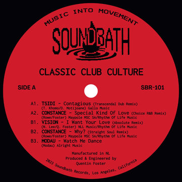 Various - Classic Club Culture EP - Artists Various Genre House, Downtempo, Reissue Release Date 15 Dec 2023 Cat No. SBR-101 Format 12