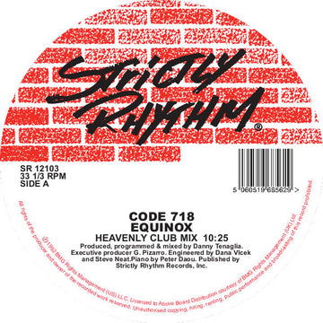 Code 718 (Danny Tenaglia) - Equinox Vinly Record