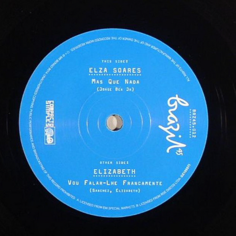 Elza Soares / Elizabeth - Mas Que Nada / Vou Falar-Lhe Francamente - Vinyl Record