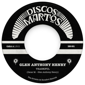 Glen Anthony Henry - Thankful / Fade Away Vinly Record