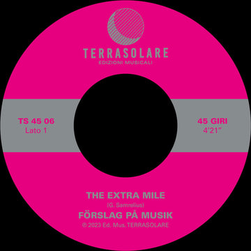 Förslag På Musik - The Extra Mile - Artists Förslag På Musik Genre Balearic, Downtempo Release Date 1 Dec 2023 Cat No. TS4506 Format 7