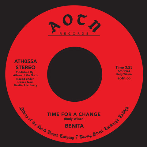 Benita - Time for a Change - Artists Benita Genre Disco, Reissue Release Date 1 Jan 2017 Cat No. ATH055 Format 7" Vinyl - Athens Of The North - Athens Of The North - Athens Of The North - Athens Of The North - Vinyl Record