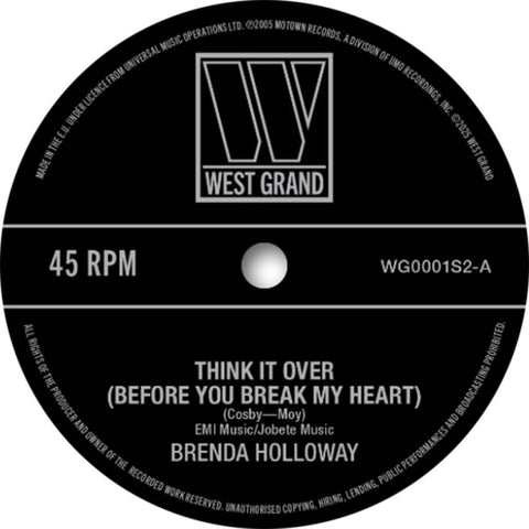 Brenda Holloway / Earl Van Dyke & The Soul Brothers - Think It Over (Before You Break My Heart) - Vinyl Record