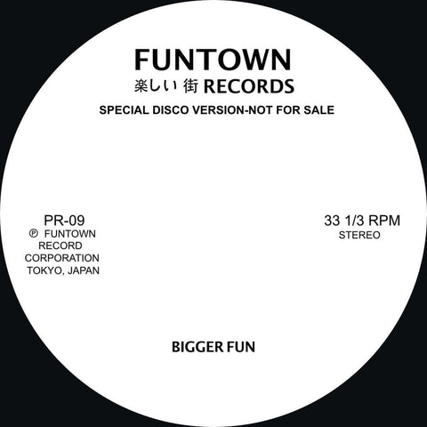 Funtown - Bigger Fun - Artists Funtown Genre Disco, Edits Release Date 6 Oct 2023 Cat No. PR-09 Format 12" Single-sided vinyl - Funtown Records - Funtown Records - Funtown Records - Funtown Records - Vinyl Record